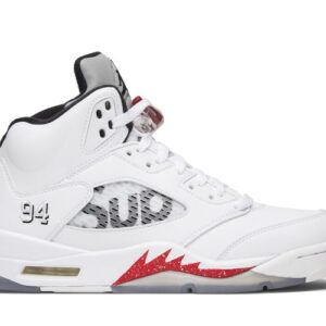 Buy Supreme x Air Jordan 5 Retro 'White' - 824371 101 | GOAT